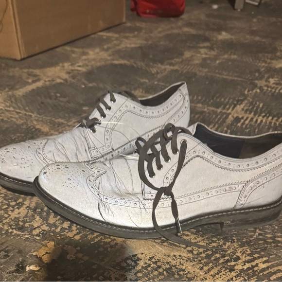 3m Reflective Silver Mens size 11 Cole Haan wingtips - Picture 1 of 7